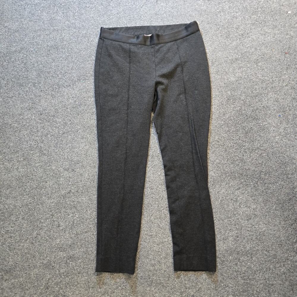 Everlane Pants Womens Size 12 Gray Fitted Stretch Skinny Side Zip Ponte Casual